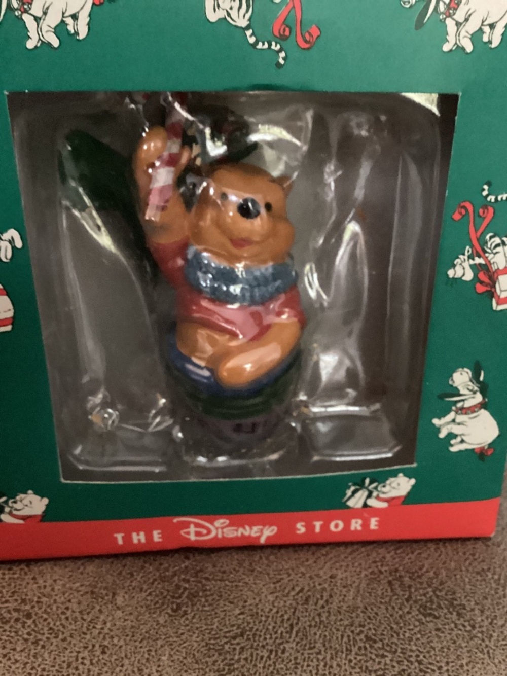 Vintage Winnie the Pooh Christmas ornament Disney store 1995 new sealed in box